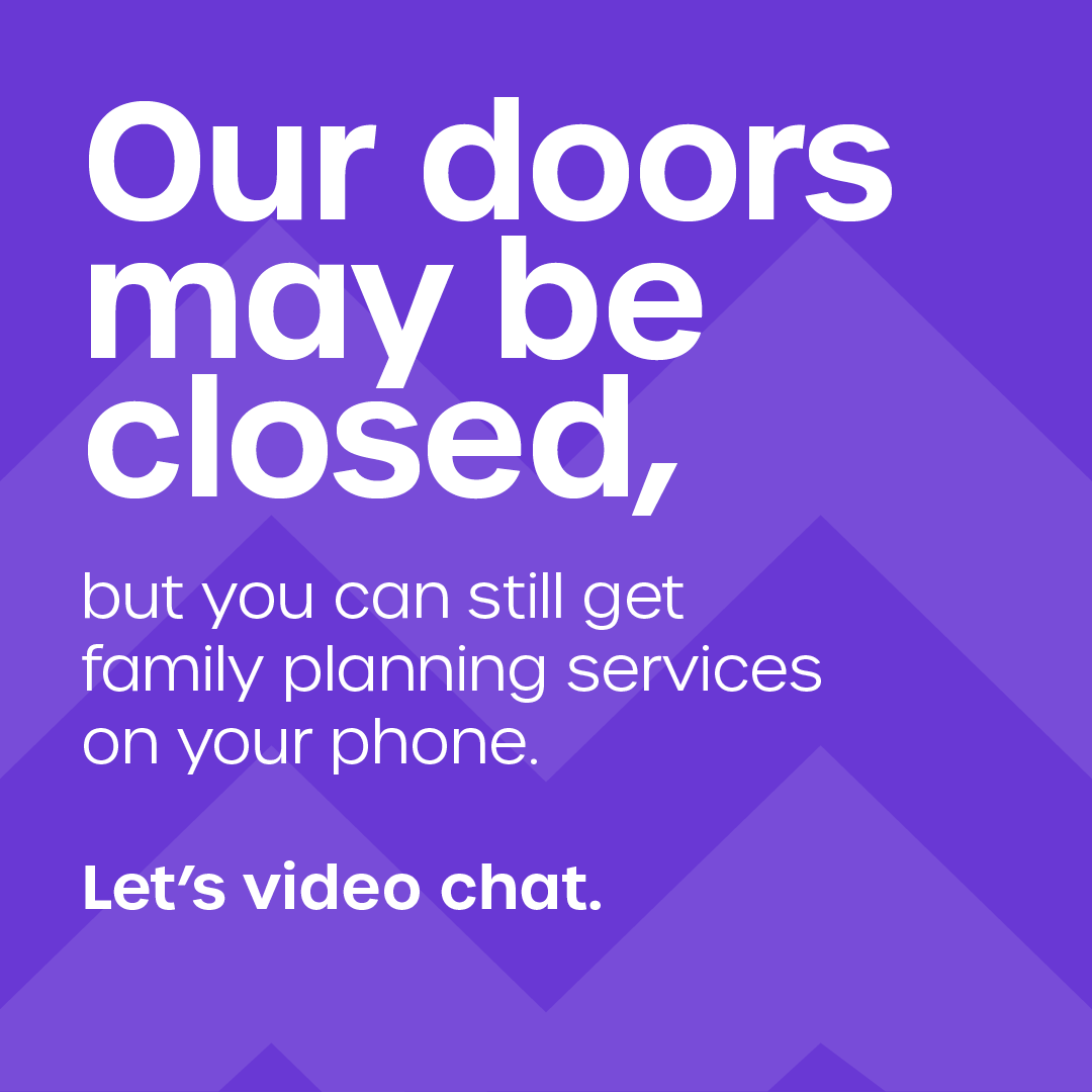 Graphic with title text: Our doors may be closed,